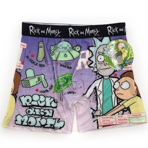 Rick and Morty Boxer Briefs Mens Small Underwear Pickle Rick Purple Green Gift